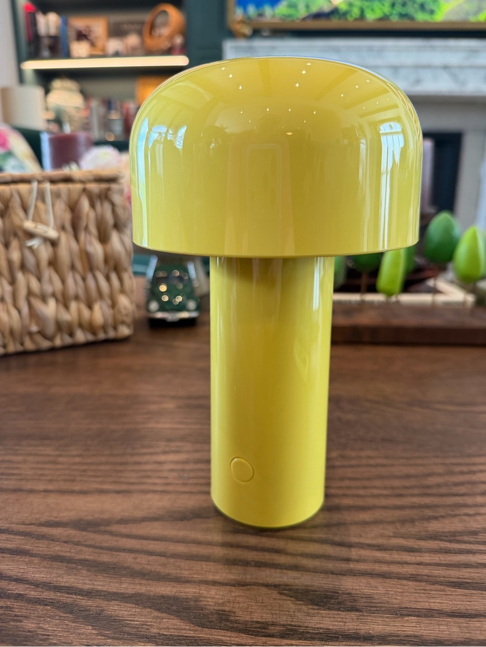 FLOS Bellhop Rechargeable Yellow Mushroom Table Lamp